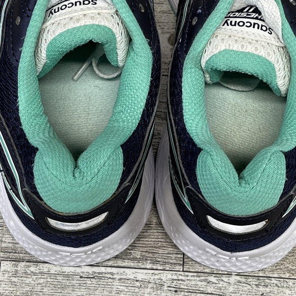 Saucony Cohesion 11 White Blue Green Running Shoes S10420-1 Women Size 7.5 - Picture 8 of 10